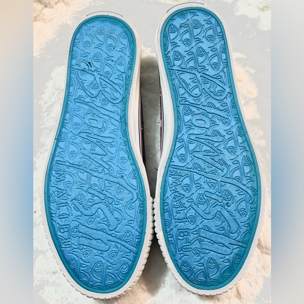 Blowfish Malibu Distressed USA Flag Stars Blue Slip On Sneakers women’s size 8 - Picture 9 of 9